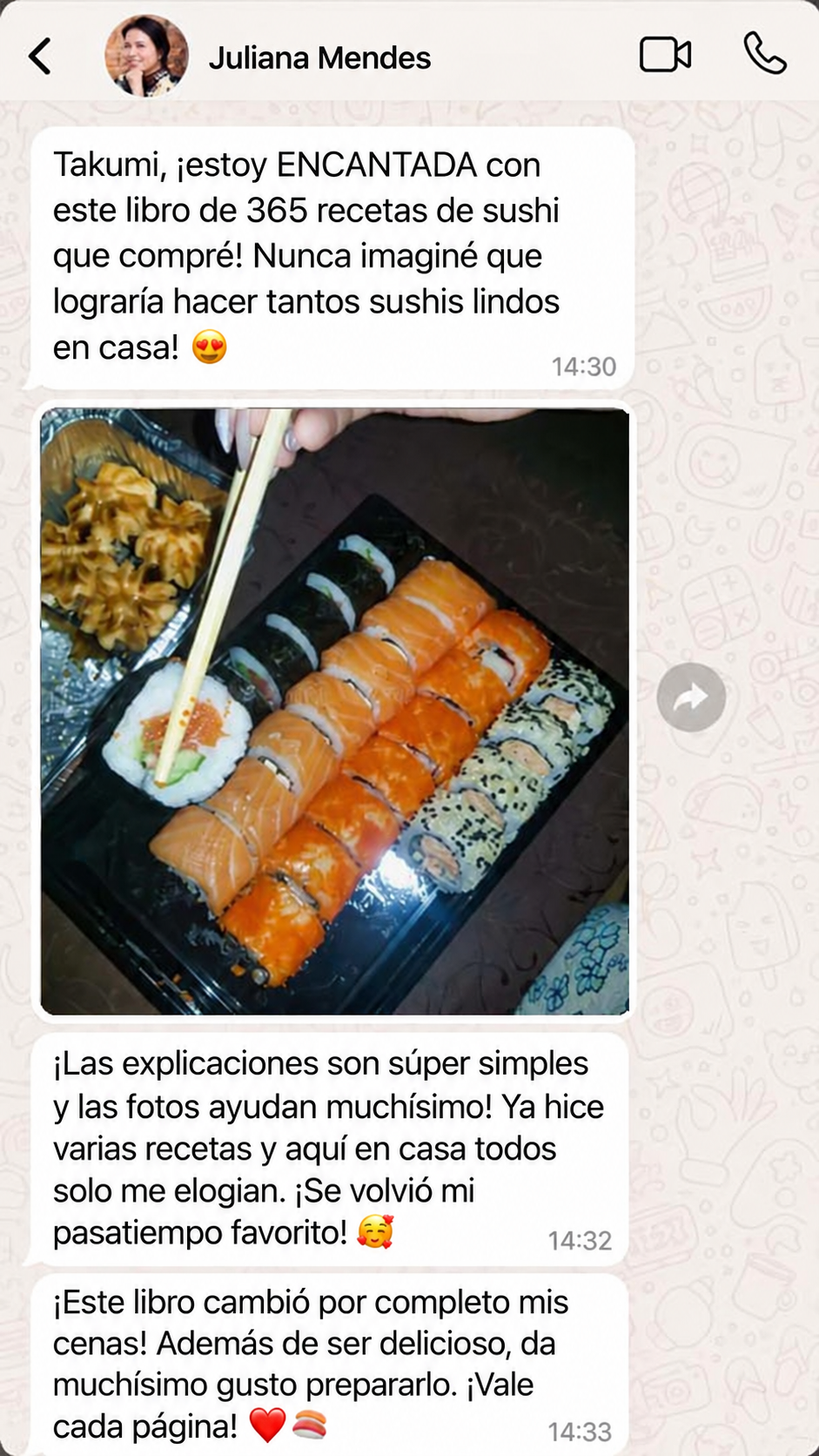 Conversación de WhatsApp: Juliana Mendes
